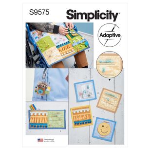 Simplicity Sewing Pattern S9575 Adaptive Fidget Pages, Quilt, Zipper Case & Key Fob Multicoloured One Size