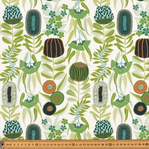 Jocelyn Proust Dusk Floral 150 cm Cotton Fabric Teal & Multicoloured 150 cm