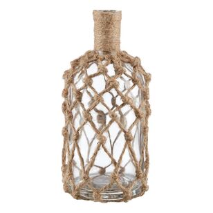 Bouclair Soft Tropics Bottle With Rope Detail Clear 10 x 25 cm