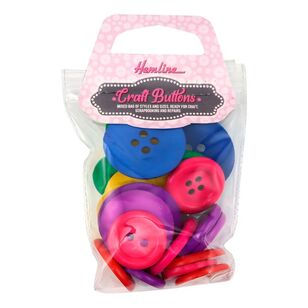 Hemline Assorted Clown Craft Buttons 180 g Pack Multicoloured 180 g