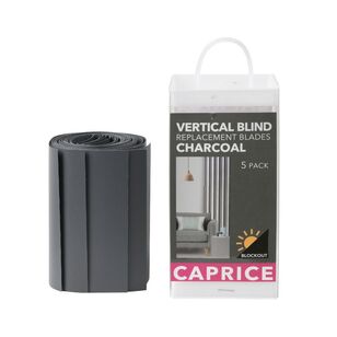 Caprice Vertical Blind Blade 5 Pack Charcoal 127 mm