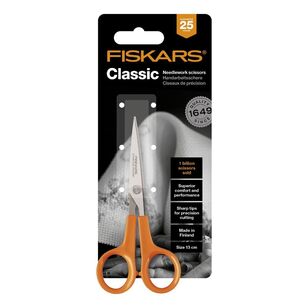 Fiskars Classic 13 cm Needlework Scissors Orange & Silver 13 cm