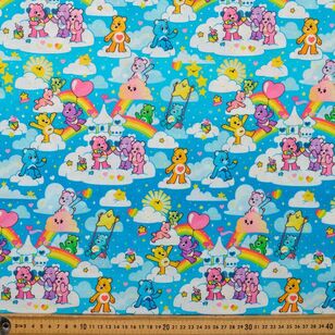 Hasbro Care Bears Up in the Clouds Printed 112 cm Cotton Fabric Blue 112 cm