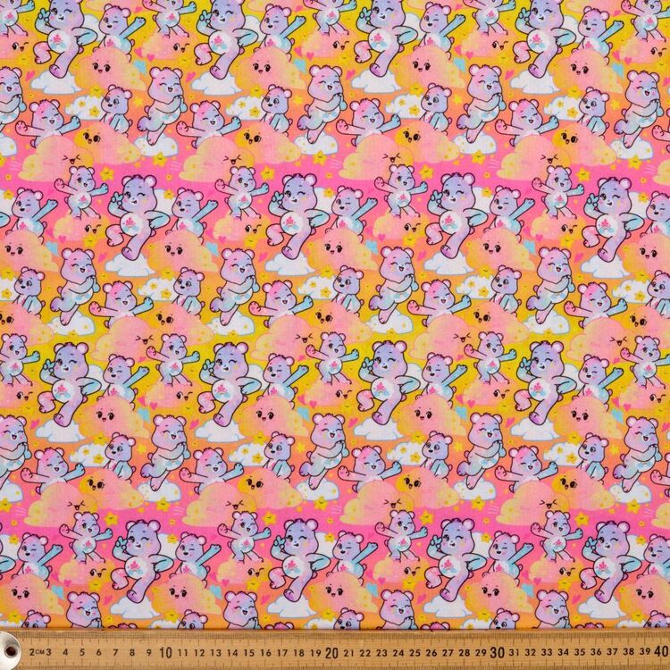 Hasbro Care Bears Pink Clouds Printed 112 cm Cotton Fabric