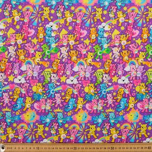 Hasbro Care Bears Mix Up Printed 112 cm Cotton Fabric Purple 112 cm