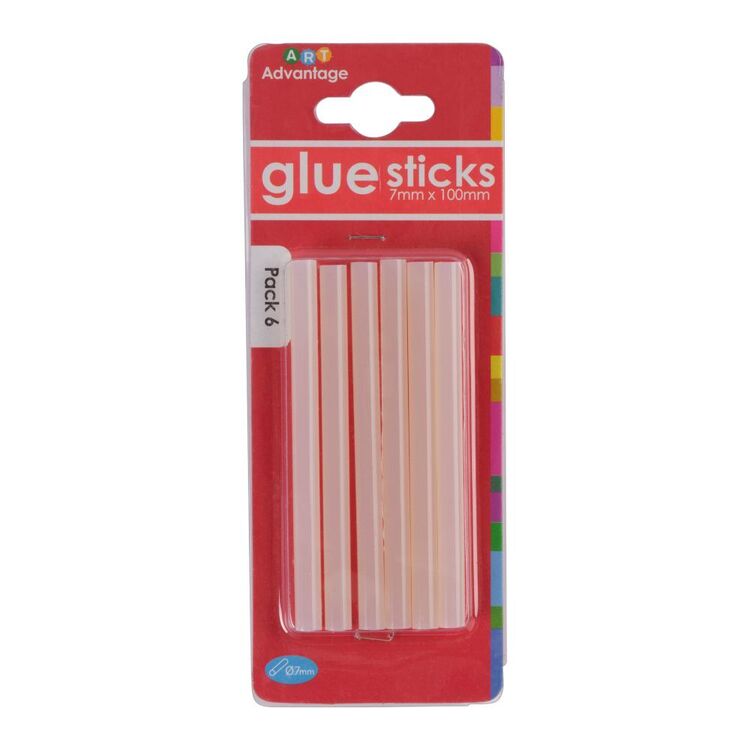 Art Advantage All Temperature Glue Sticks 6 Pack Clear 7 mm