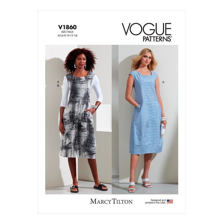 Vogue Sewing Pattern V1860 Misses' Dress & Knit Top