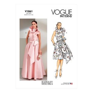 Vogue Sewing Pattern V1861 Misses' Special Occasion Dress & Sash