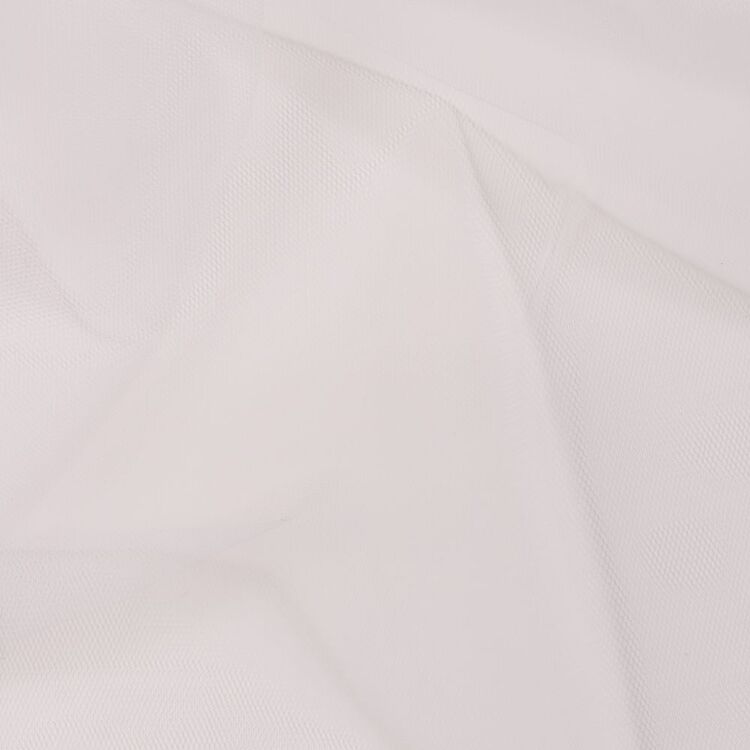 Plain 180 cm Zan Bridal Tulle Fabric White