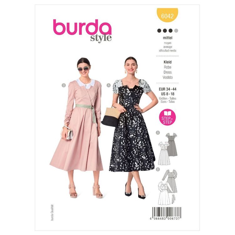 Burda Style Sewing Pattern B6042 Misses' Dress