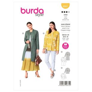 Burda Style Sewing Pattern B6041 Misses' Coat & Jacket 9-18 (34-44)