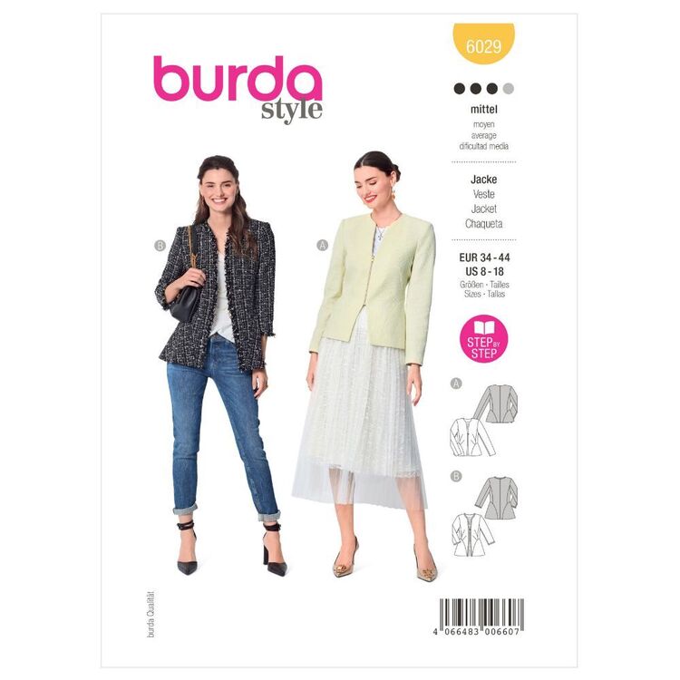 Burda Style Sewing Pattern B6029 Misses' Jacket