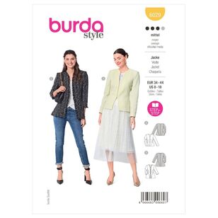 Burda Style Sewing Pattern B6029 Misses' Jacket 8 - 22 (34 - 48)