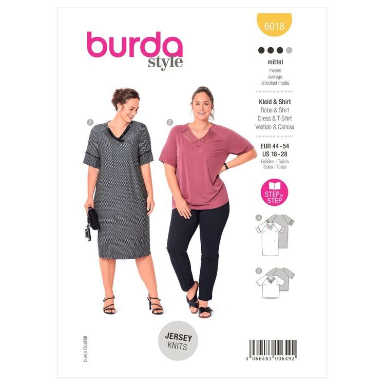 Burda Style Sewing Pattern B6018 Dress & Top