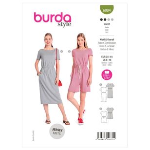 Burda Style Sewing Pattern B6004 Misses' Dress & Jumpsuit 8-20 (34-44)