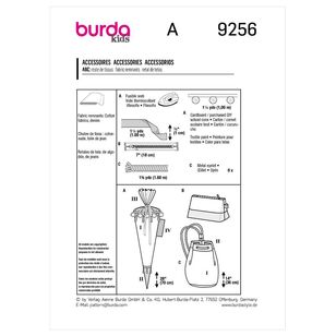 Burda Style Sewing Pattern B9256 School Cone, Pencil Case & Gym Bag One Size