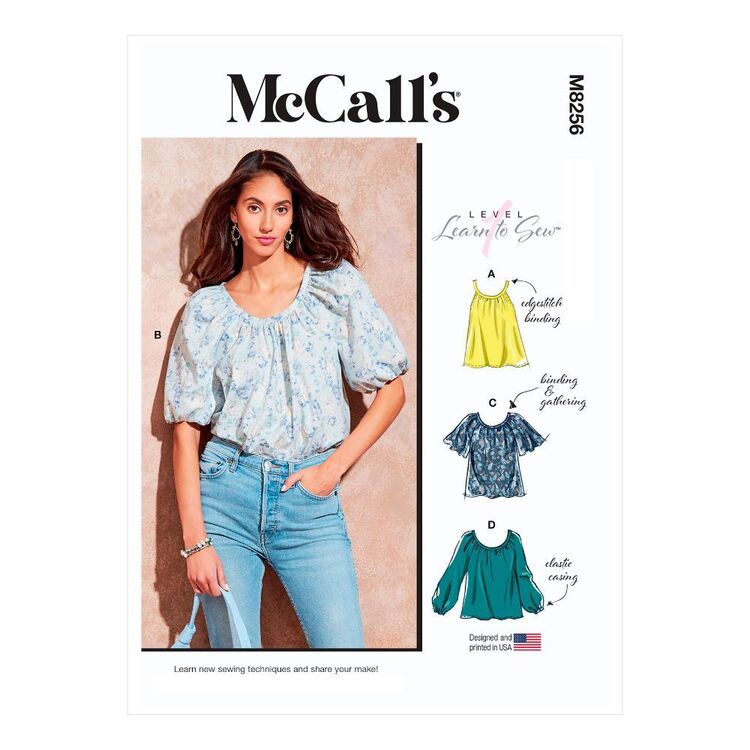 McCall's Sewing Pattern M8256 Misses' Tops