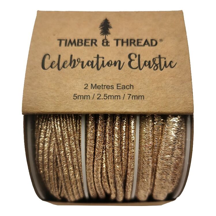 Timber & Thread Christmas Celebration Metallic Elastic