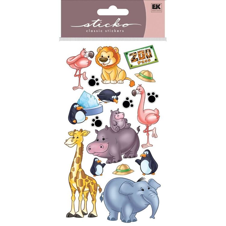 American Crafts Sticko Zoo Pass Stickers