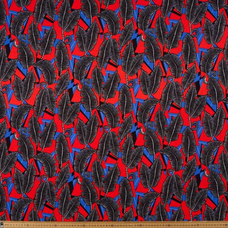 Leaves Printed 148 cm Manhattan Scuba Crepe Knit Fabric