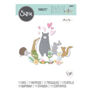 Sizzix Thinlits By Olivia Rose Quirky Animals 11 Pack Quirky Animals