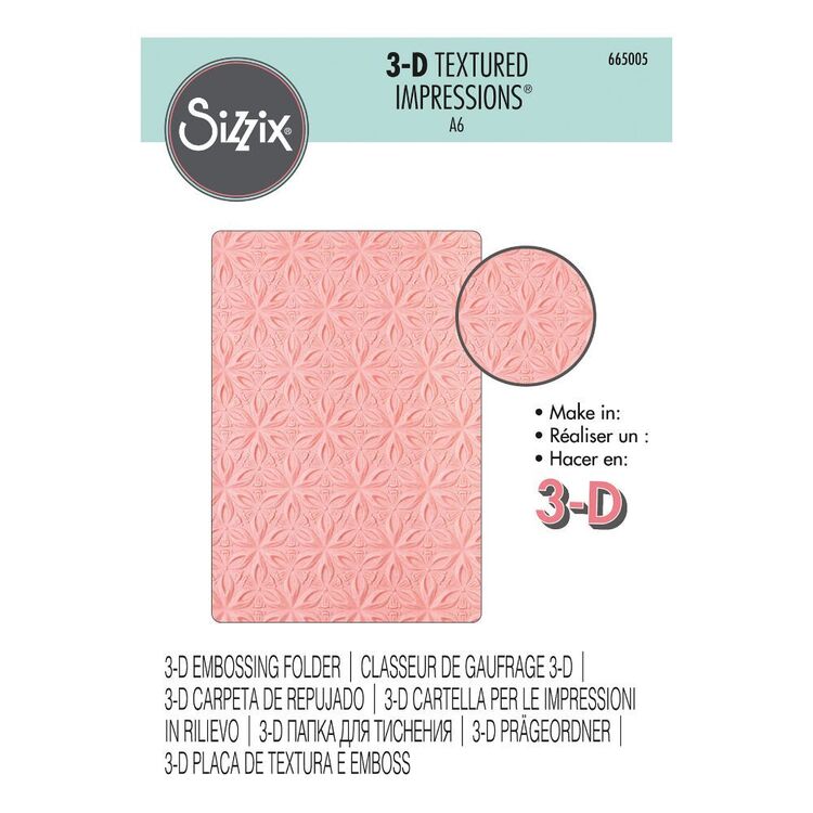 Sizzix Geometric Flowers 3D Embossing Folder