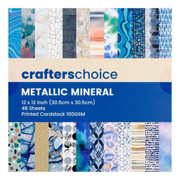 Crafter's Choice Metallic Mineral 12 x 12 in Paper Pad