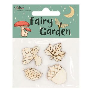 Ribtex Fairy Garden Wood Cottage Shapes Natural
