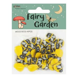 Ribtex Fairy Garden Wood Bees Multicoloured 15 mm