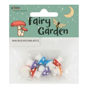 Ribtex Fairy Garden Mini Resin Mushrooms Multicoloured