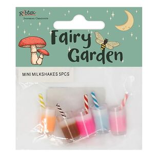 Ribtex Fairy Garden Mini Resin Milkshakes Multicoloured