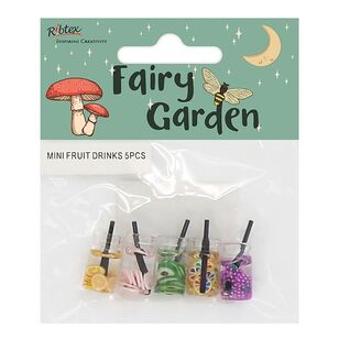 Ribtex Fairy Garden Mini Resin Fruit Drinks Multicoloured