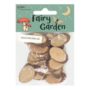 Ribtex Fairy Garden Oval Wood Chips Natural 1 x 2 cm