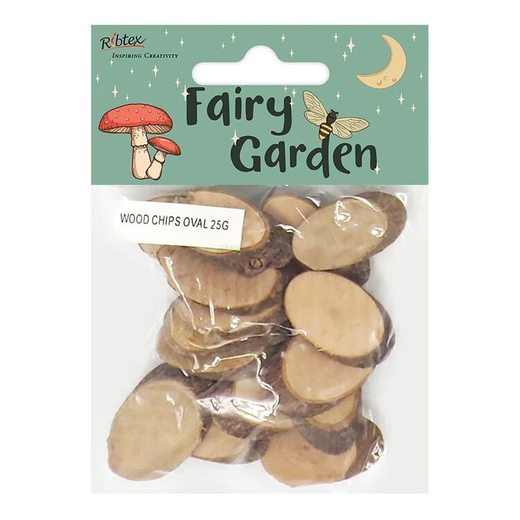 Ribtex Fairy Garden Oval Wood Chips