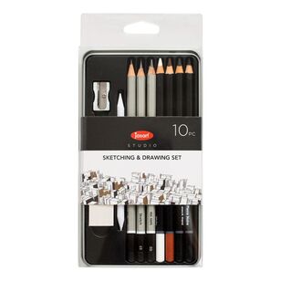 Jasart Studio Sketching & Drawing Tin 10 Pack Multicoloured