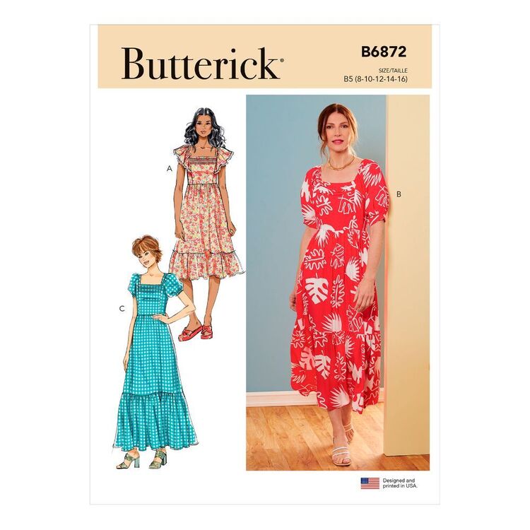 Butterick Sewing Pattern B6872 Misses' Dresses