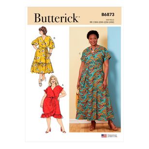 Butterick Sewing Pattern B6873 Women's Dress & Sash