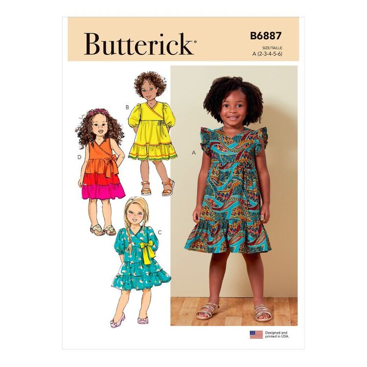 Butterick Sewing Pattern B6887 Children's Dress 2 - 6