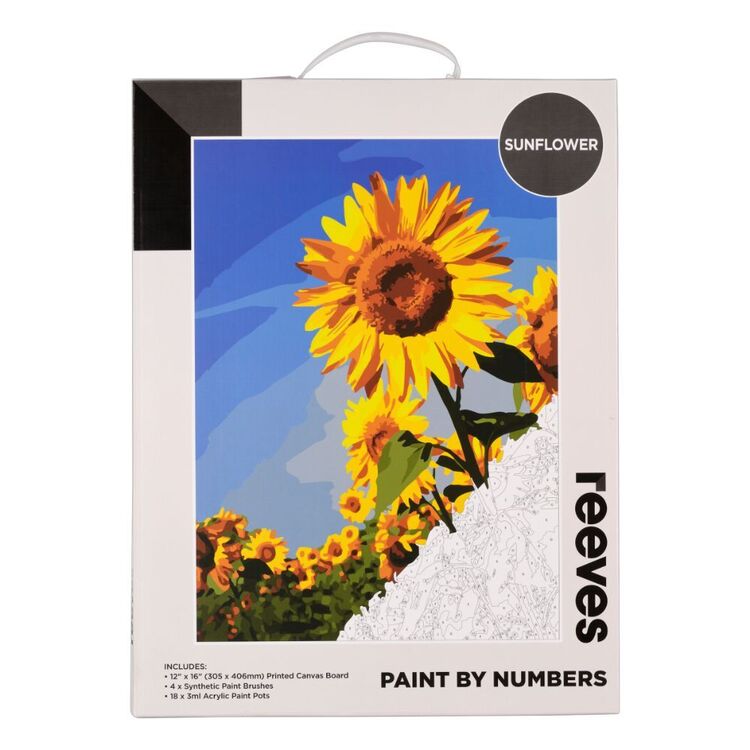 Reeves Sunflowers By Numbers Kit