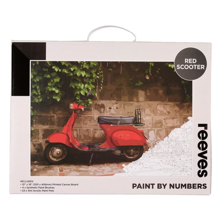 Reeves Red Scooter By Numbers Kit
