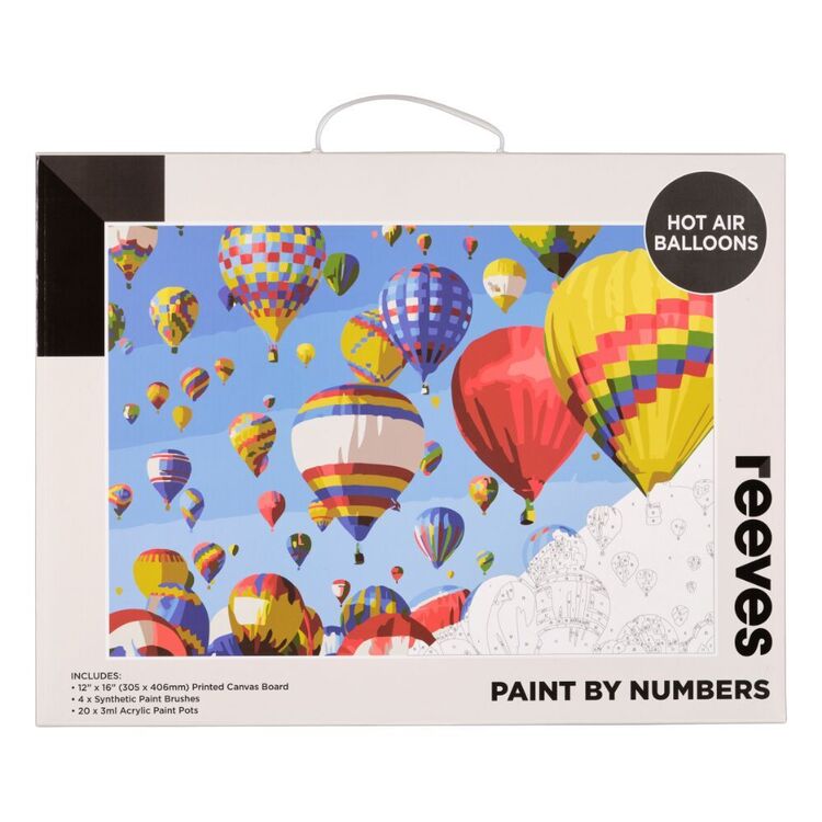 Reeves Hot Air Balloons Paint By Numbers Kit