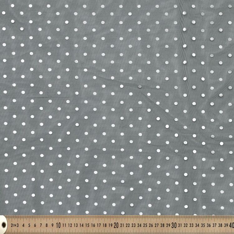 Foil Spot Printed 145 cm Tulle Fabric
