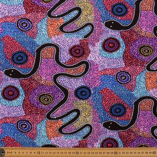 Warlukurlangu Warna Jukurrpa (Snake Dreaming) 148 cm Rayon Elastane Jersey Multicoloured
