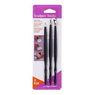 Sculpey Dual-End Detail Tools 3 Pack Multicoloured