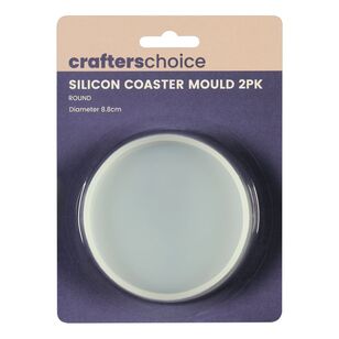 Crafter's Choice Resin Round Coaster Mould 2 Pack Clear 8.8 cm