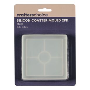 Crafter's Choice Resin Square Coaster Mould 2 Pack Clear