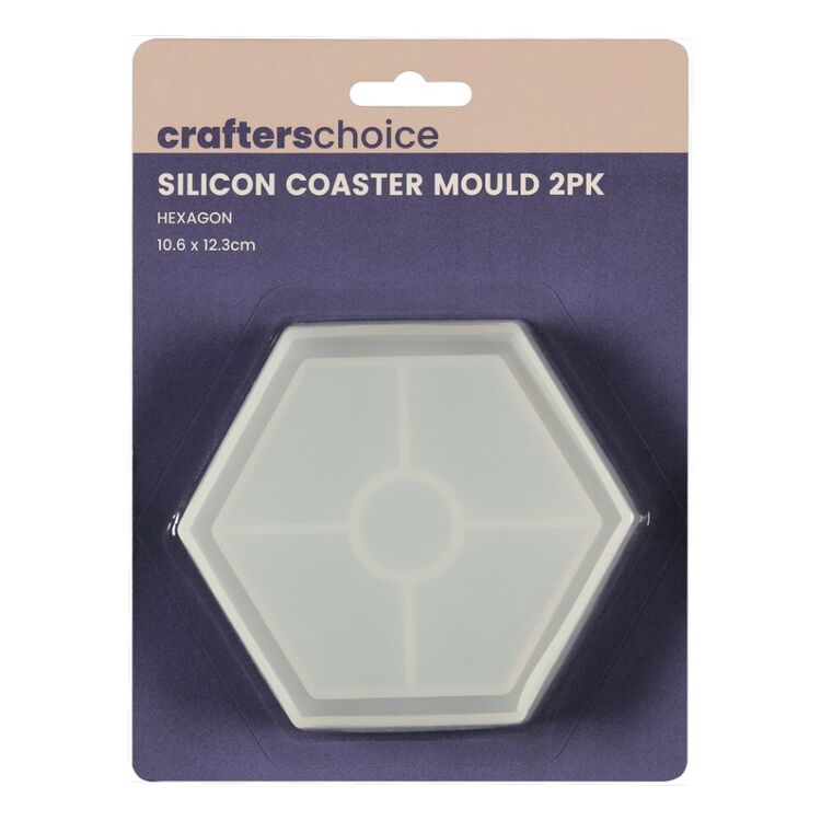 Crafter's Choice Resin Hexagon Coaster Mould 2 Pack