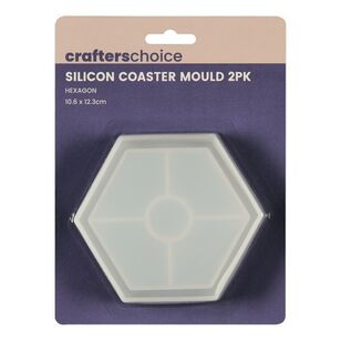 Crafter's Choice Resin Hexagon Coaster Mould 2 Pack Clear