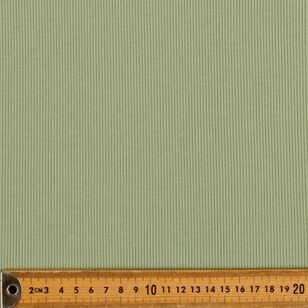 Plain 125 cm 210 GSM Ribbed Knit Fabric Basil 125 cm