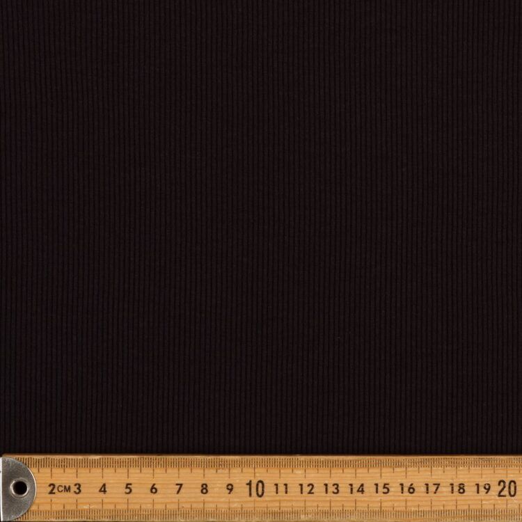 Plain 125 cm 210 GSM Ribbed Knit Fabric